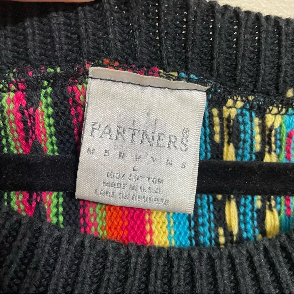 Vintage 90s cotton 3D‎ knit Coogi Style Sweater size large - Picture 3 of 6